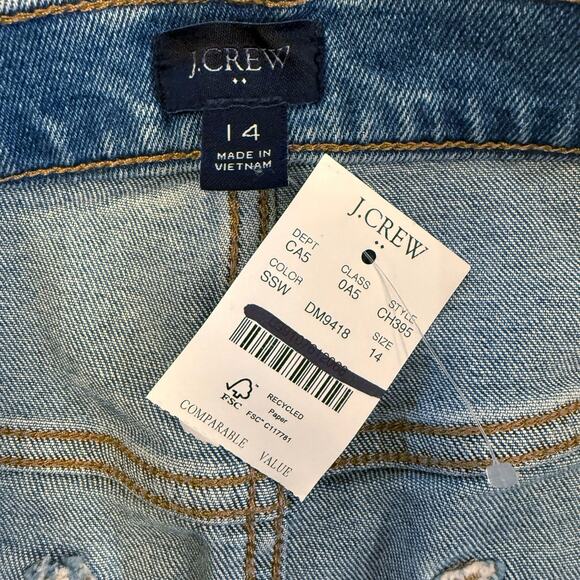 NWT J. Crew Denim Mini Skirt Size 14 - Picture 5 of 6